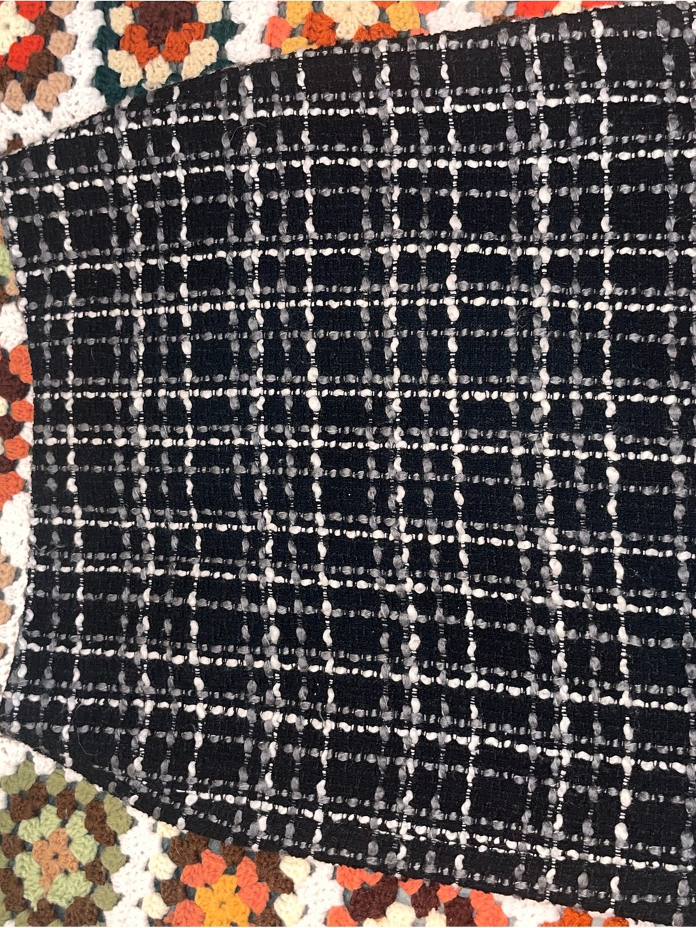 Ann Taylor Black and White Tweed-Inspired Pencil Skirt